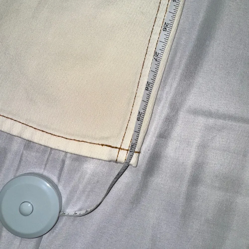 BDG Urban Outfitters Loose Straight Jeans NWT Size 24 Destroyed Ivory High Rise - Picture 15 of 16